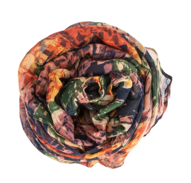 Alt view image 7 of 7 - Fashion Cotton Scarf for Women Lightweight - Soft Floral Print Shawl Wraps