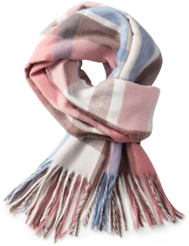 Main image of Winter Scarfs for Women, Womens Scarf Fashion Scarf Plaid for Winter | 79" x 28", Long Blanket, Soft & Durable Scarf for Women Winter with Classic Plaid, Pink