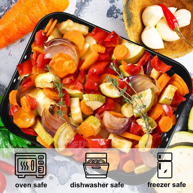Alt view image 4 of 7 - Lasagna Pan Deep, Baking Pan for Oven, 16x12x3 Inch Baking Dishes for Oven, Roasting Pan Brownie Pan with Handles, Rectangle Cake Pans Sets for Baking, Deep Baking Pan, Nonstick Bakeware Set