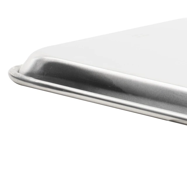 Alt view image 2 of 4 - 13" x 18" Aluminum Sheet Pan, 1/2 Size | Large flat baking surface, Reinforced rim prevents bending or warping, Great for Food Preparation and Restaurant Kitchens