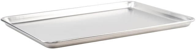 Main image of Winco ALXP-1622 Aluminum Sheet Pan, 16" x 22" | Large flat baking surface, Reinforced rim prevents bending or warping, Great for Food Preparation and Restaurant Kitchens