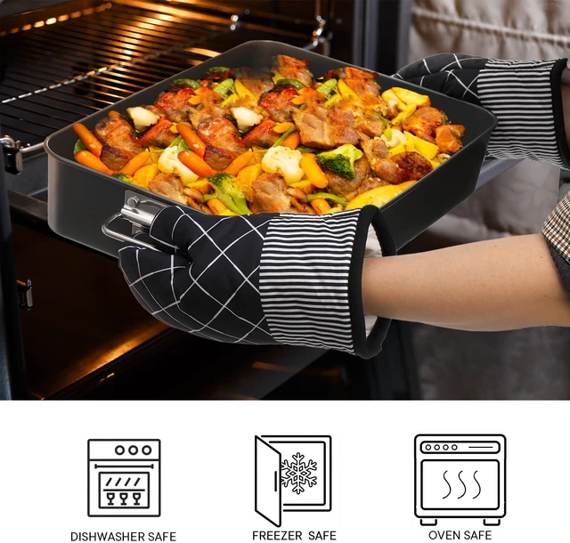 Alt view image 3 of 7 - Lasagna Pan 3 Inch Deep, 16 x 11.5 Inch Large Baking Pan Casserole Dishes for Oven, Non-Stick Baking Dishes Roasting Pan Brownies Pan for Thanksgiving, Christmas, Housewarming Gifts - Dishwasher Safe