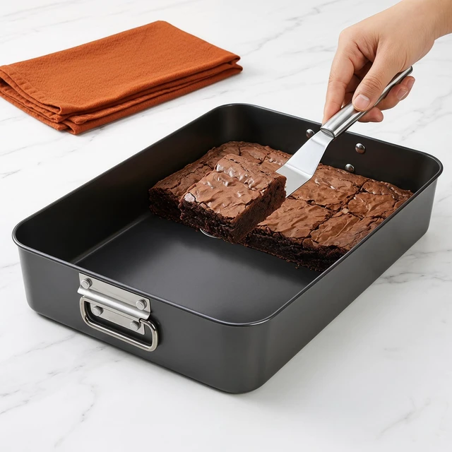 Alt view image 7 of 7 - Lasagna Pan 3 Inch Deep, 16 x 11.5 Inch Large Baking Pan Casserole Dishes for Oven, Non-Stick Baking Dishes Roasting Pan Brownies Pan for Thanksgiving, Christmas, Housewarming Gifts - Dishwasher Safe