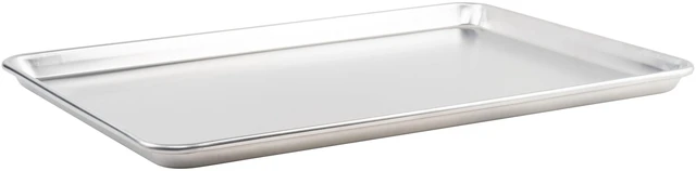 Main image of 16" x 22" 2/3 Size Aluminum Sheet Pan | Large flat baking surface, Closed bead resists corrosion, Great for Cooking, Food Preparation and Restaurant Kitchens