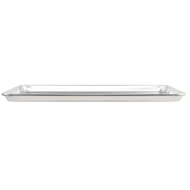 Alt view image 3 of 4 - 16" x 22" 2/3 Size Aluminum Sheet Pan | Large flat baking surface, Closed bead resists corrosion, Great for Cooking, Food Preparation and Restaurant Kitchens