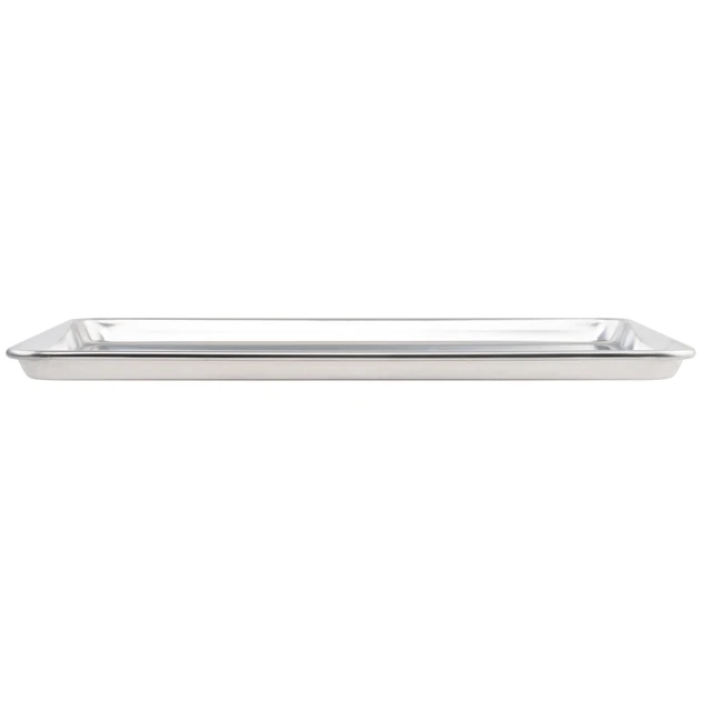 Alt view image 4 of 4 - 16" x 22" 2/3 Size Aluminum Sheet Pan | Large flat baking surface, Closed bead resists corrosion, Great for Cooking, Food Preparation and Restaurant Kitchens