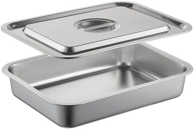 Main image of Lasagna Pan with Lid, 15.5x11.6x2.7 Inch Large Stainless Steel Nonstick Lasagna Baking Roasting Dishes Pan for Oven(L, 1 Pack)