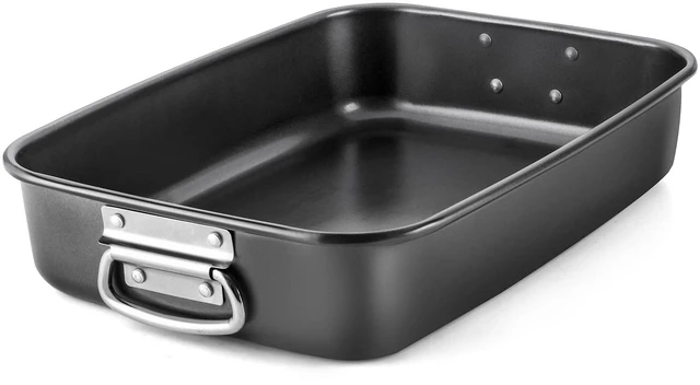 Main image of Lasagna Pan 3 Inch Deep, 15x10 Baking Pan for Oven, Nonstick Cake Baking Dish for Brownie, Roasting Pans with Stainless Steel Handles, Heavy Duty, Dishwasher Safe, Dark Grey