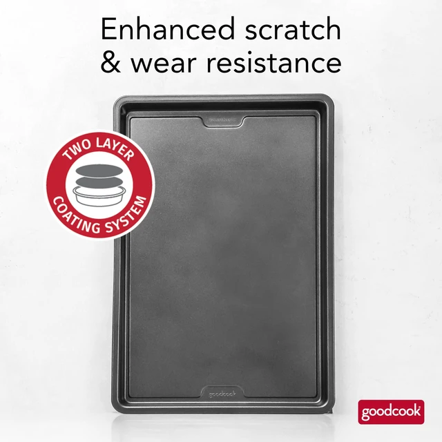 Alt view image 3 of 7 - PRO Large Baking Sheet Pan Nonstick Warp & Scratch-Resistant Dishwasher-Safe Carbon Steel Construction for Even Baking Oven Safe to 480°F, 11 x 17-Inch, Gray