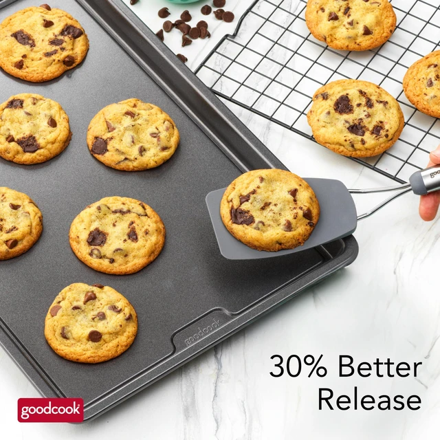 Alt view image 7 of 7 - PRO Large Baking Sheet Pan Nonstick Warp & Scratch-Resistant Dishwasher-Safe Carbon Steel Construction for Even Baking Oven Safe to 480°F, 11 x 17-Inch, Gray