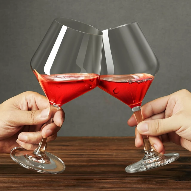 Alt view image 3 of 6 - Hand-Blown Crystal Wine Glasses Set of 2, 16OZ, Long Stem Glasses for Red | White Wine, Christmas and Wedding Gifts