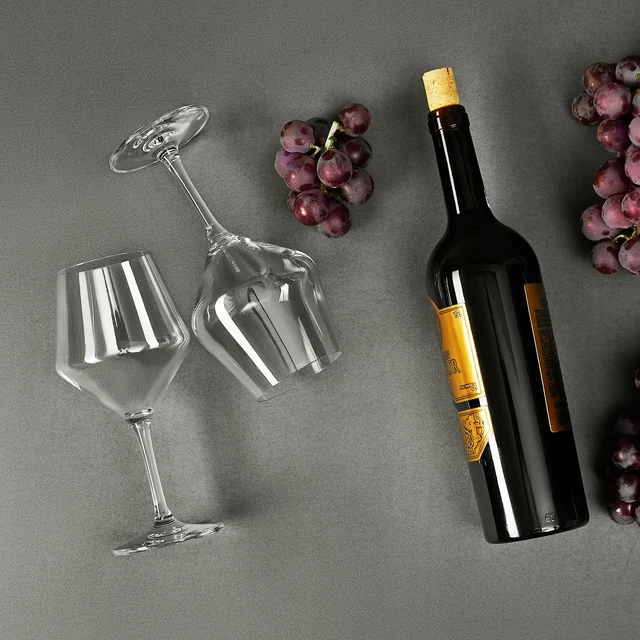 Alt view image 5 of 6 - Hand-Blown Crystal Wine Glasses Set of 2, 16OZ, Long Stem Glasses for Red | White Wine, Christmas and Wedding Gifts
