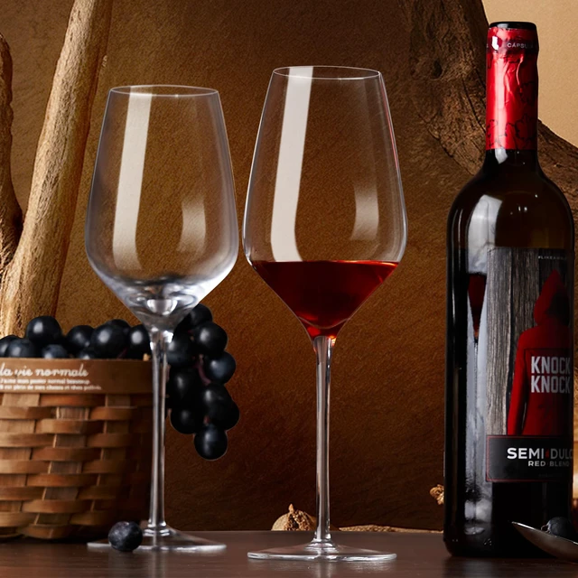 Alt view image 7 of 7 - Long Stem Crystal Bordeaux Red Wine Glasses Set of 2,Large 20 Oz, Hand Blown,Lead-Free, Clear, Crystal Wine Glass, Gift Box,-Perfect present for any Occasion,Gift for Men,Women