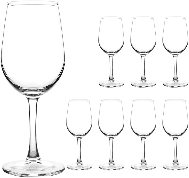 Main image of Wine Glasses (Set of 8, 11.5 Oz), All-Purpose Red or White Wine Glass with Stem, Durable, Dishwasher Safe