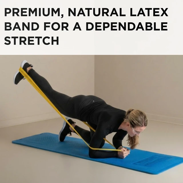 Alt view image 4 of 7 - Resistance Bands, Exercise Band, Physical Therapy, Rubber, Yellow | Professional 6 yard latex band roll for physical therapy, home workouts and upper body, lower body and core exercise