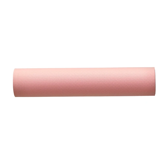 Alt view image 2 of 5 - 0.25-inch Thick TPE Exercise Yoga Mat with Carrying Strap, Rose