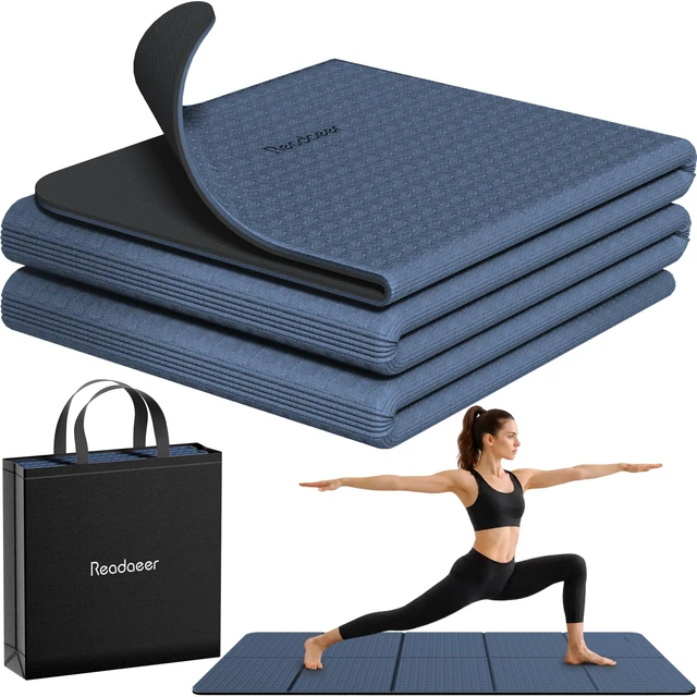 Main image of Foldable Yoga Mat - 72"x24"x0.24" (6mm), Non-Slip TPE Exercise Mat | Ideal for Home Workout, Yoga, Pilates, Stretching & Travel, Durable & Eco-Friendly, Includes Carry Bag