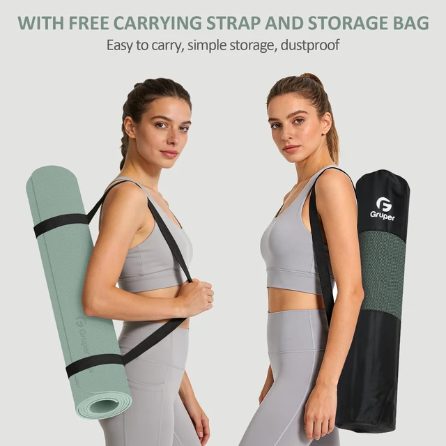 Alt view image 6 of 7 - Yoga Mat Non Slip, 72"L x 24"W x 0.24"/0.32"TH, Anti-Tear Exercise Mat with Carrying Strap and Bag, Pro TPE Yoga Mats for Women, Workout Mats for Home, Pilates and Floor Exercises