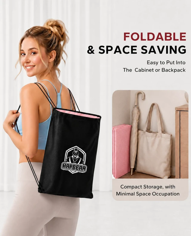 Alt view image 6 of 6 - Foldable Yoga Mat - 72"x24"x0.24" (6mm), Non-Slip TPE Exercise Mat | Ideal for Home Workout, Yoga, Pilates, Stretching & Travel, Durable & Eco-Friendly, Includes Carry Bag