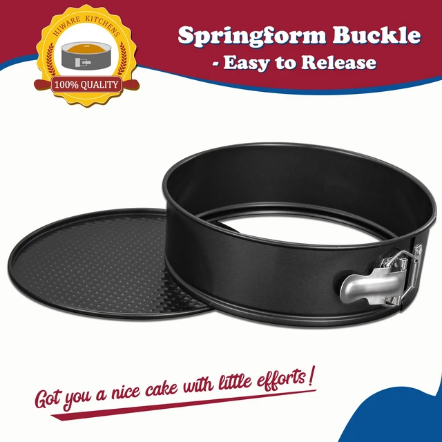 Alt view image 2 of 6 - 9 Inch Non-stick Cheesecake Pan Springform Pan with Removable Bottom/Leakproof - Black