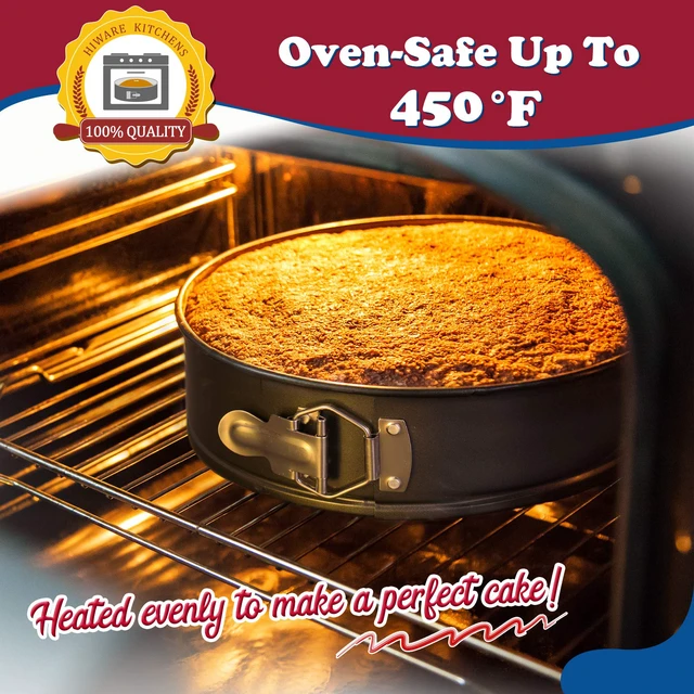 Alt view image 3 of 6 - 9 Inch Non-stick Cheesecake Pan Springform Pan with Removable Bottom/Leakproof - Black