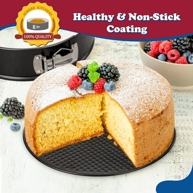 Alt view image 4 of 6 - 9 Inch Non-stick Cheesecake Pan Springform Pan with Removable Bottom/Leakproof - Black
