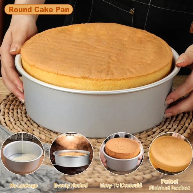 Alt view image 3 of 7 - Round Cake Pan Set of 3 (6 x 3 inch/8 x 3 inch/10 x 3 inch), Aluminum Baking Pans for Layer Cakes, Heavy Duty Non-Stick, Evenly Baking Tools for Home Kitchen, Birthday Wedding Anniversary
