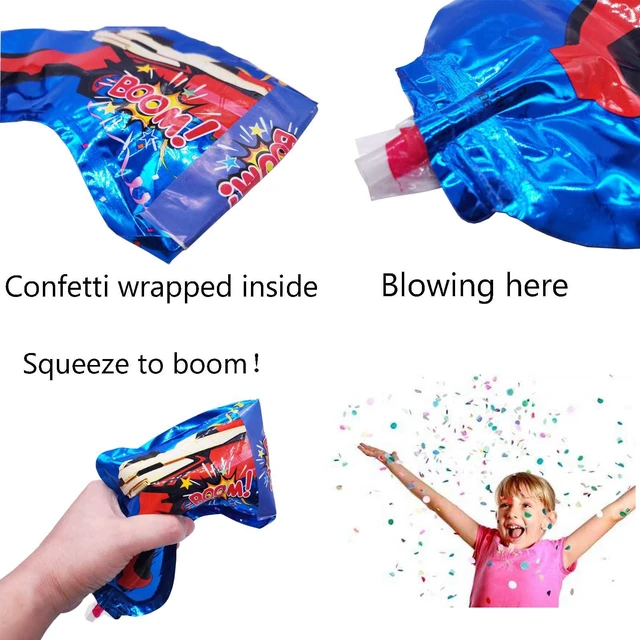 Alt view image 4 of 6 - Inflatable Fireworks Gun,20PCS Party Toys Confetti Fireworks Handheld Confetti Poppers Multicolor with Novelty Design Party Supplies for New Year Birthday Christmas Wedding Graduation