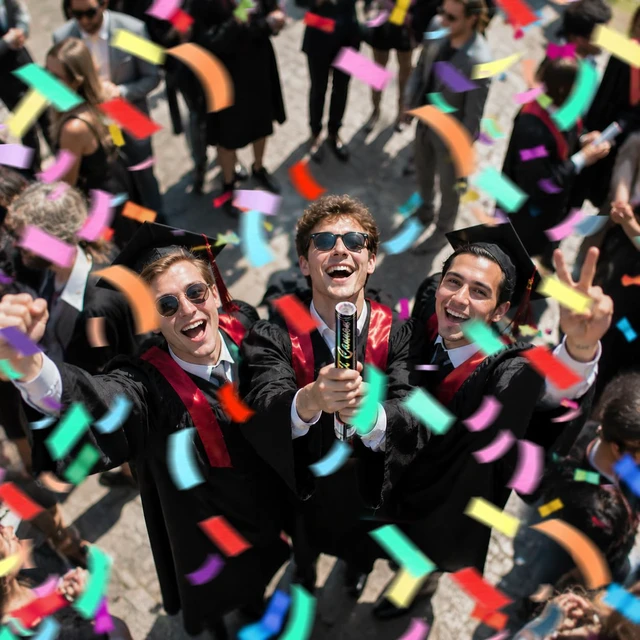 Alt view image 6 of 7 - Confetti Cannon 12 Pack 12 Inch Multicolor Confetti Poppers Biodegradable Paper Party Poppers Launcher Up to 20FT for Graduation, Birthday, Wedding, Christmas New Year & Celebrations