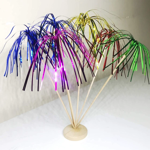 Alt view image 5 of 5 - Cocktail Picks Firework Party Picks 100 Pcs Firework Cake Toppers, Sandwich & Cocktail Picks, Toothpicks for Cake Decoration, Party Supplies