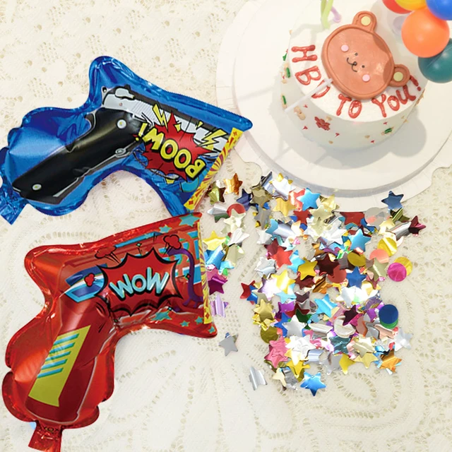 Alt view image 3 of 4 - 24PCS Inflatable Fireworks Gun Confetti Fireworks Handheld Confetti Poppers with Novelty Design Party Supplies for Birthday Christmas Wedding Graduation