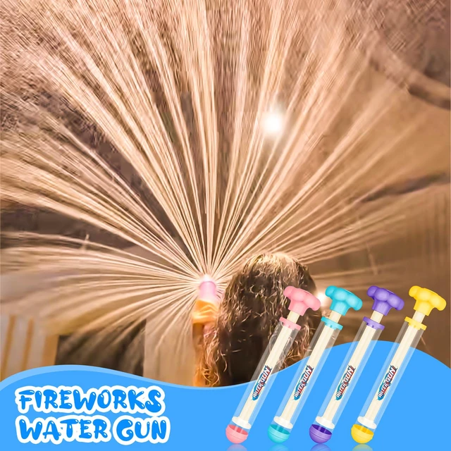 Alt view image 4 of 6 - 4pack Fireworks Shaped Water Gun, Couple Romance Firework Style Water Spray Gun, Large Capacity Fire Works Watergun for Bathing, Pool, Party Entertainment, Concert Family Gathering Marriage Proposal