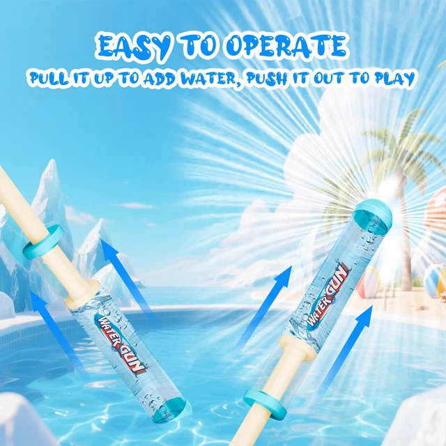 Alt view image 3 of 6 - 4pack Fireworks Shaped Water Gun, Couple Romance Firework Style Water Spray Gun, Large Capacity Fire Works Watergun for Bathing, Pool, Party Entertainment, Concert Family Gathering Marriage Proposal