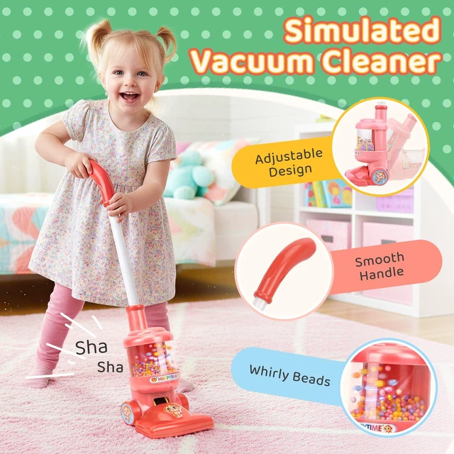Alt view image 2 of 7 - 8-Piece Kids Cleaning Set with Toy Vacuum and Broom | Toddler-size broom and toy vacuum encourage household role play, coordination and pretend play, gift for boys girls ages 3-6