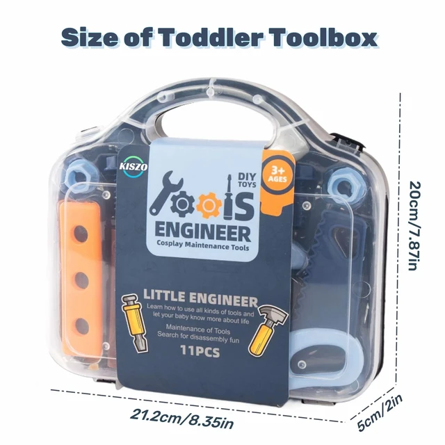 Alt view image 2 of 7 - Toddler Tool Set - 11 pc Kids Tool Set with Box, Pretend Play Toys for Kids Ages 3-6, Perfect for Christmas & Birthday Gifts