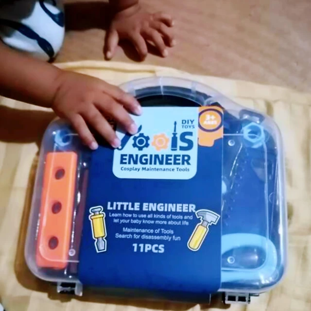 Alt view image 3 of 7 - Toddler Tool Set - 11 pc Kids Tool Set with Box, Pretend Play Toys for Kids Ages 3-6, Perfect for Christmas & Birthday Gifts