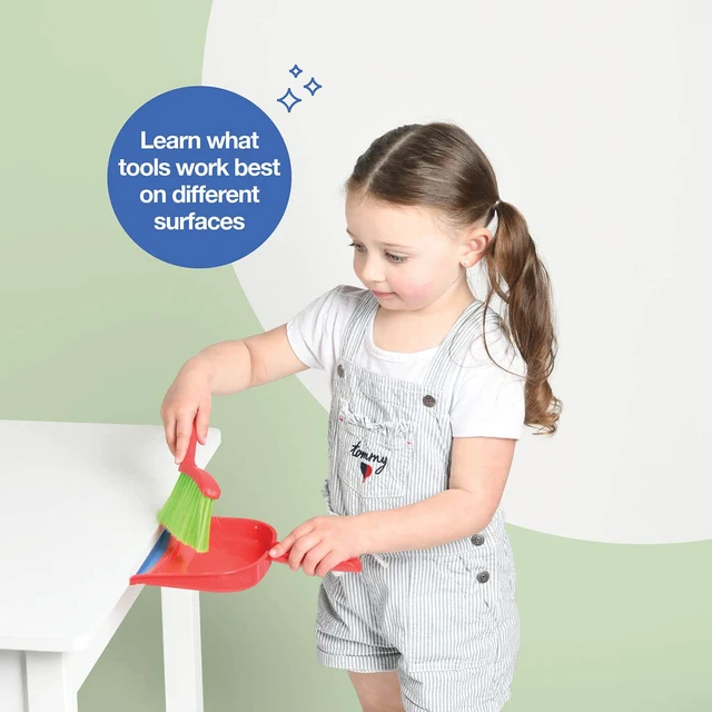 Alt view image 4 of 7 - Kids Cleaning Set 4 Piece Toy Cleaning Set for Toddler Girl & Boy | Toddler Girl Toys, Includes Broom Mop Brush & DustPan - Pretend Play Preschool Learning Activities, Toddler Christmas Gift