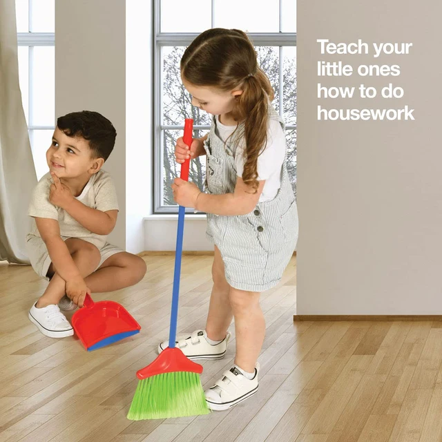Alt view image 7 of 7 - Kids Cleaning Set 4 Piece Toy Cleaning Set for Toddler Girl & Boy | Toddler Girl Toys, Includes Broom Mop Brush & DustPan - Pretend Play Preschool Learning Activities, Toddler Christmas Gift