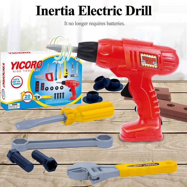 Alt view image 4 of 7 - Kids Tool Set 20 PCS Toddler Tool Set with Toy Drill, Pretend Play Kids Toys for Ages 3,4,5,6,7,8 Years Old, Boy Toys, Girl Toys