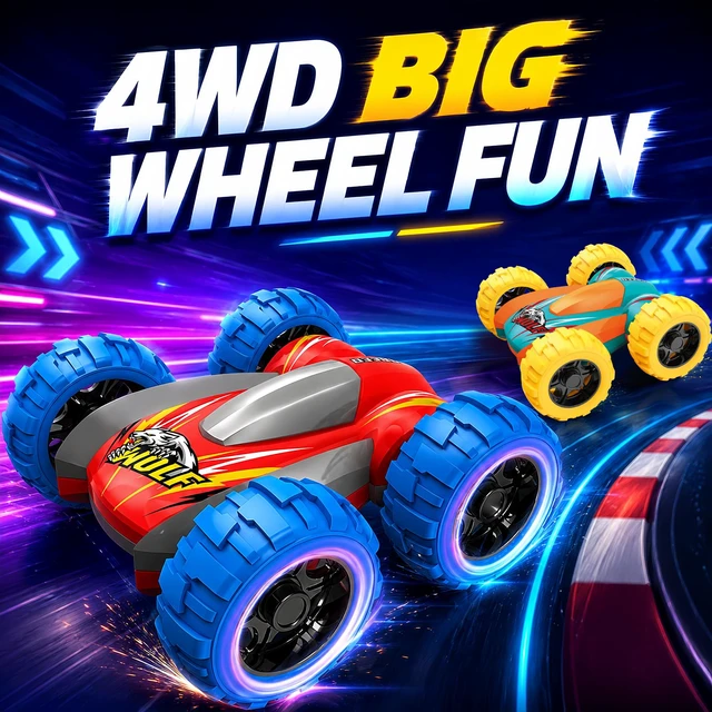 Alt view image 5 of 7 - Car Toys for Toddler Boys, Push and Go Monster Truck Toys for Kids 3-5 | Double-Sided Toy Cars, 360° Flip Stunt Trucks, Friction Powered Car Toy for 3 4 5 6 7 Year Old Boy, Christmas Birthday Gifts