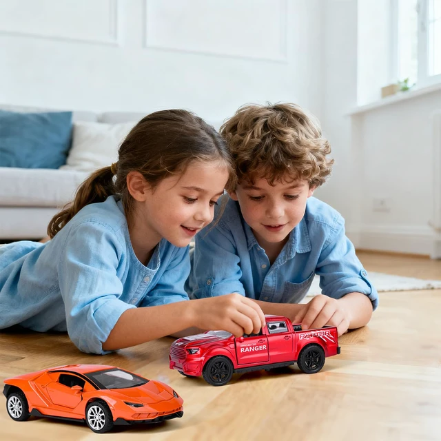 Alt view image 5 of 7 - Metal Diecast Cars Toy,1:36 Pull Back Toy Cars with Opening Doors,4 Pack | Kid Race Cars Toys Set,Boy Model Toy Car for Age 3 4 5 6 7 8 9 10 11 12 Year Old Gift