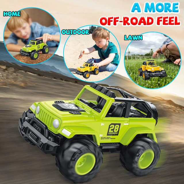 Alt view image 5 of 6 - 2 IN 1 Friction Powered Truck Toys for Toddlers, Push and Go Cars Toys | Toys for 3 4 5 Year Old Boys Girls, No Battery Off-Road Vehicles, Indoor Outdoor Play, Gifts for Birthday, Christmas, Easter