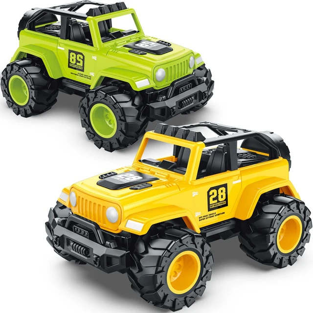 Alt view image 6 of 6 - 2 IN 1 Friction Powered Truck Toys for Toddlers, Push and Go Cars Toys | Toys for 3 4 5 Year Old Boys Girls, No Battery Off-Road Vehicles, Indoor Outdoor Play, Gifts for Birthday, Christmas, Easter