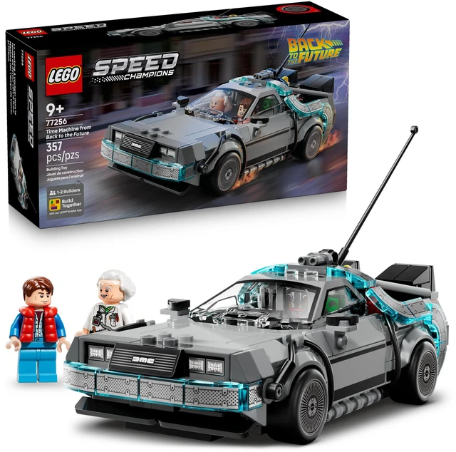 Main image of Speed Champions Time Machine from Back to The Future Building Toy for Kids - Pretend Play & Display Car Toy W/ 2 Build Modes for Boys & Girls, Ages 9+ - Gift for Birthdays - 77256
