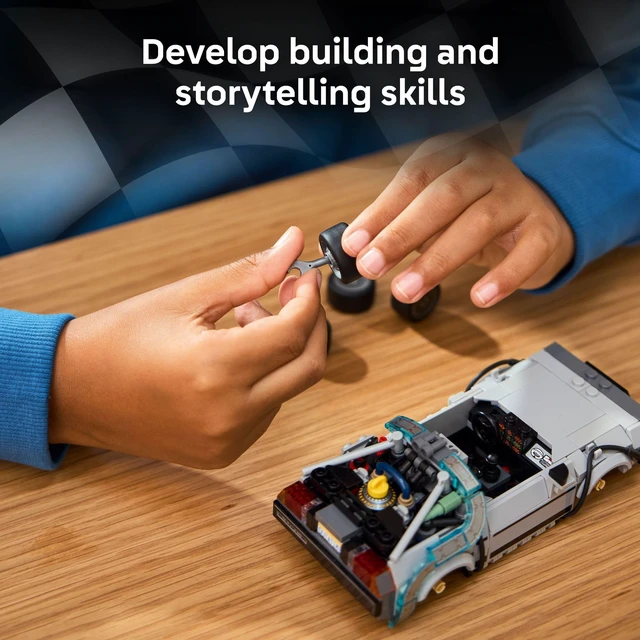 Alt view image 4 of 7 - Speed Champions Time Machine from Back to The Future Building Toy for Kids - Pretend Play & Display Car Toy W/ 2 Build Modes for Boys & Girls, Ages 9+ - Gift for Birthdays - 77256