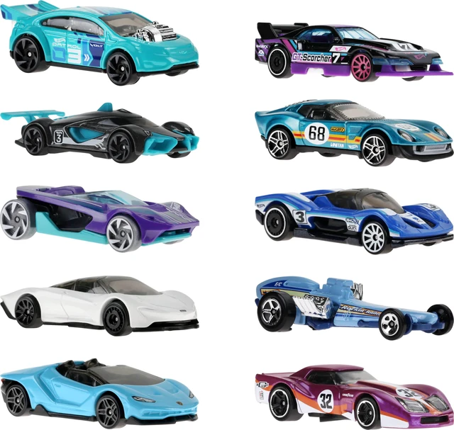Alt view image 3 of 6 - 10-Pack of Toy Race Cars (Styles May Vary) | Set of 10 1:64 Scale Vehicles,Includes Hot Wheels Originals & Officially Licensed Cars (Amazon Exclusive)