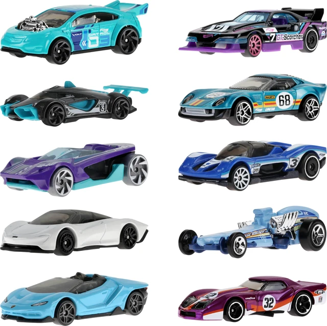 Alt view image 2 of 6 - 10-Pack of Toy Race Cars (Styles May Vary) | Set of 10 1:64 Scale Vehicles,Includes Hot Wheels Originals & Officially Licensed Cars (Amazon Exclusive)