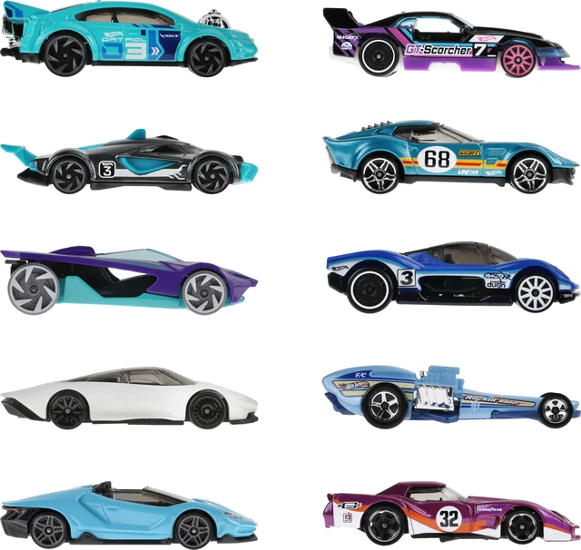 Alt view image 4 of 6 - 10-Pack of Toy Race Cars (Styles May Vary) | Set of 10 1:64 Scale Vehicles,Includes Hot Wheels Originals & Officially Licensed Cars (Amazon Exclusive)