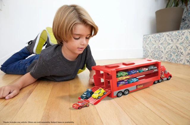 Alt view image 2 of 6 - Disney and Pixar Cars Mack Mini Racers Hauler | Large-Scale Toy Holds 18 Miniature Cars & Includes 1 Die-Cast Lightning McQueen, Play, Storage & Display