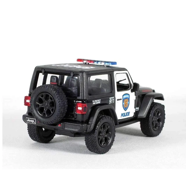 Alt view image 2 of 4 - - Jeep Wrangler Rubicon Off Road 4x4 5 inch 1:34 Scale Die Cast Model Replica Toy Car (Rescue Police)